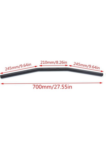 7/8 Inç Motosiklet Gidonu 22MM Siyah Sürükle Düz Bar Cafe Chopper Için (Yurt Dışından)