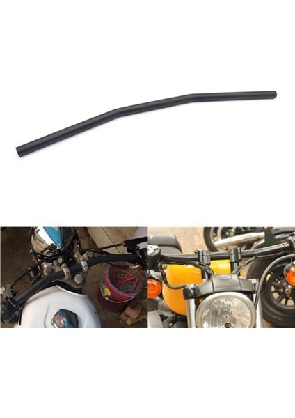 7/8 Inç Motosiklet Gidonu 22MM Siyah Sürükle Düz Bar Cafe Chopper Için (Yurt Dışından)