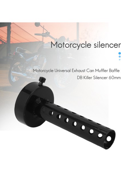 Motosiklet Evrensel Egzoz Susturucu Baffle Db 60MM Olabilir (Yurt Dışından)