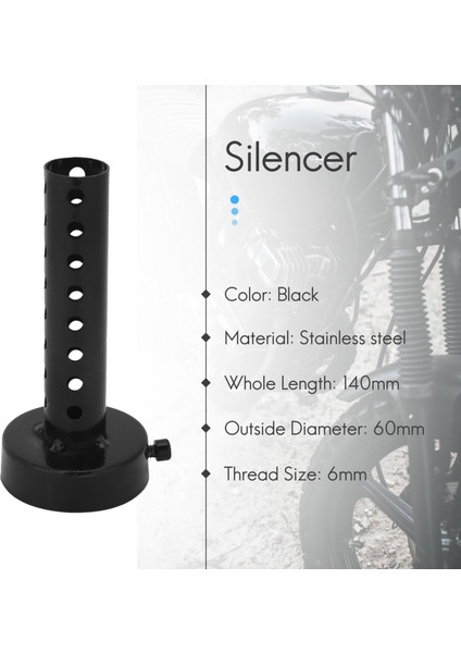 Motosiklet Evrensel Egzoz Susturucu Baffle Db 60MM Olabilir (Yurt Dışından)