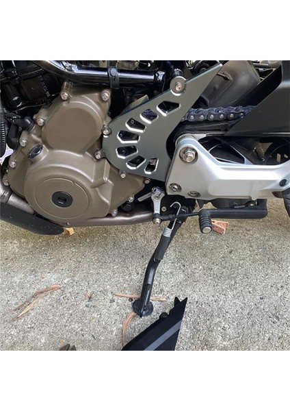 Motosiklet Ön Dişli Zincir Kapağı Motor Koruma Koruması (Titanyum) (Yurt Dışından)