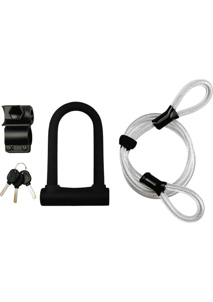 Yol Bisikleti Katlanır Bisiklet Için 1.2m Kablolu Ağır Hizmet Güvenliği U Kilidi (Yurt Dışından)