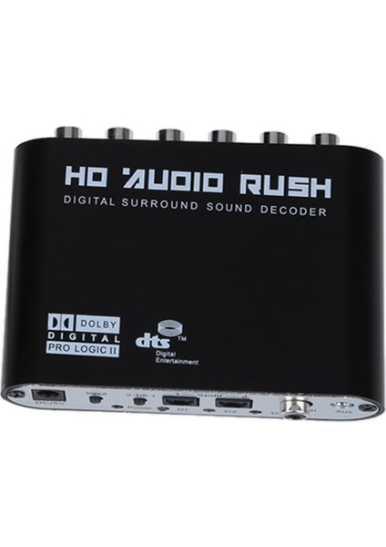 5.1 Audio Rush Dijital Ses Kod Çözücü Dönüştürücü - Optik Spdıf Siyah (Yurt Dışından)