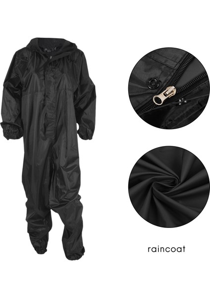Moda Motosiklet Yağmurluk / Yapışık Yağmurluk / Tulum Erkek ve Kadın Fisyon Yağmurluk Yağmurluk Boyut L Siyah (Yurt Dışından) fiyatları