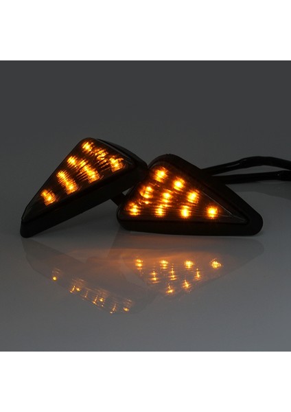2 Adet Gömme Montaj Üçgen Şekilli LED Dönüş Sinyali Işık, 12V Motosiklet Dönüş Sinyalleri Işık (Yurt Dışından)