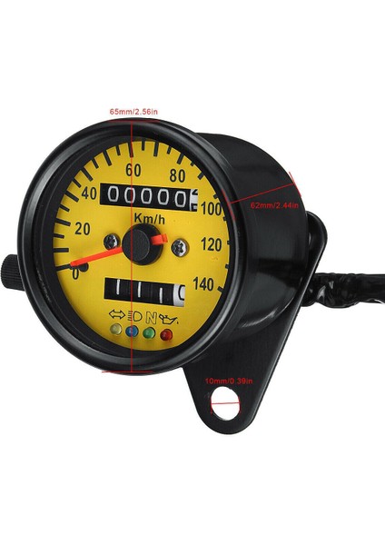 Evrensel Motosiklet Çift Kilometre Sayacı Ölçer LED Arka Işık Takometre (Yurt Dışından)