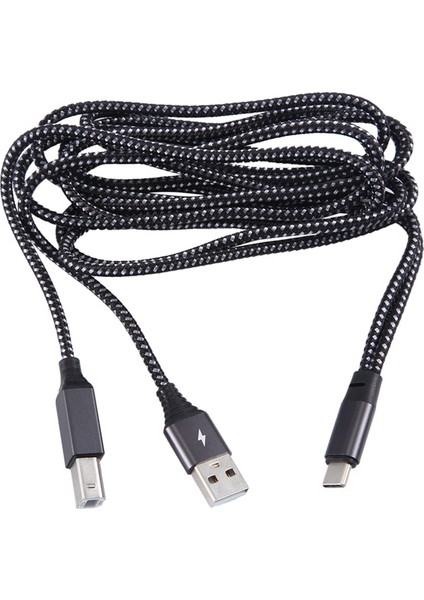 Piyano, Midi Klavye Için 2'si 1 Arada USB Yazıcı Kablosu USB C - Mıdı Kablosu (Yurt Dışından)
