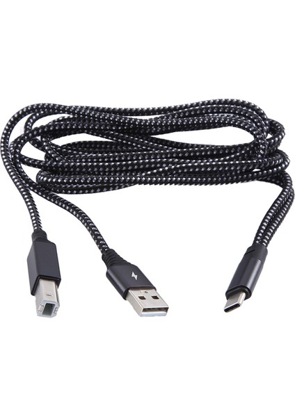 Piyano, Midi Klavye Için 2'si 1 Arada USB Yazıcı Kablosu USB C - Mıdı Kablosu (Yurt Dışından)