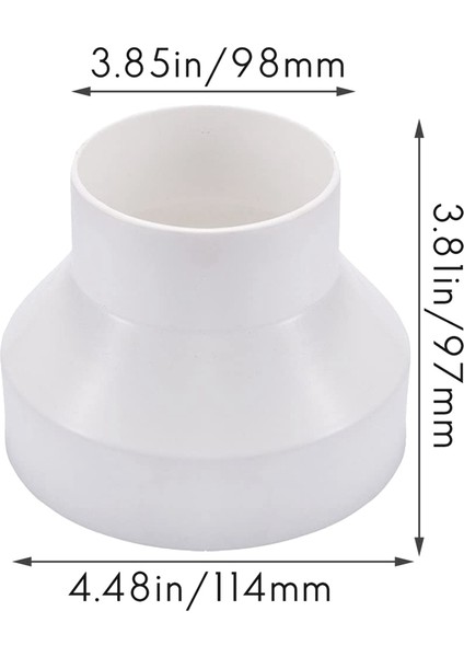 Havalandırma Borusu Redüktör Adaptör Borusu Hava Kanalı Adaptörü (110-100MM) (Yurt Dışından)
