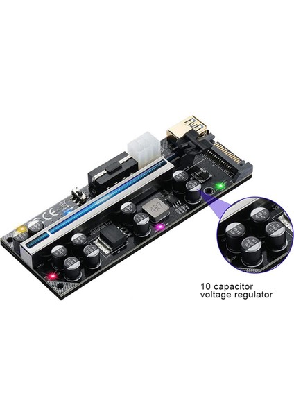1set Pcı-E 1x Ila 16X Grafik Kartı Uzatma Kablosu V009S Pro (Yurt Dışından)
