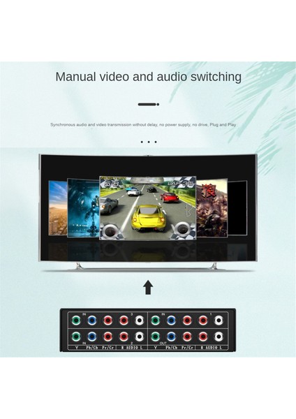 3 Kanal 5 Rca Ypbpr Rgb Bileşen Seçici Av Değiştirici (Yurt Dışından)