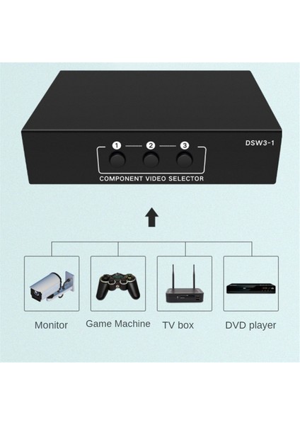 3 Kanal 5 Rca Ypbpr Rgb Bileşen Seçici Av Değiştirici (Yurt Dışından)