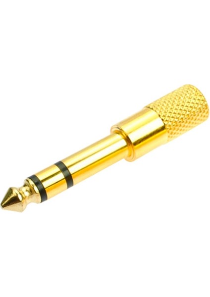 Ses Jakı Dönüştürücü Adaptör Stereo Jak Için 6.5mm Erkek 3.5mm Kadın Elektrikli Gitar Kulaklık Minifon (Altın) (Yurt Dışından)