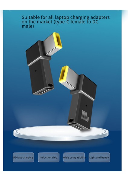 100 W USB Tip C Dişi Kare Pd Fiş Dönüştürücü Usb-C Dizüstü Dc Güç Adaptörü Konektörü Için Hızlı Şarj (Yurt Dışından)