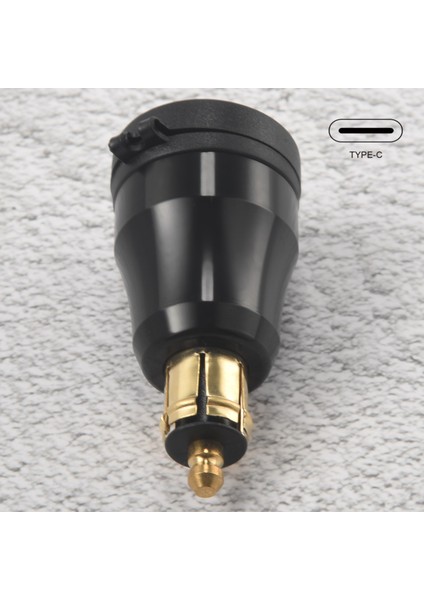 USB Tip-C Bağlantı Noktalı Motosiklet Şarj Cihazı 12V/24V Qc3.0 Adaptör Siyah (Yurt Dışından)