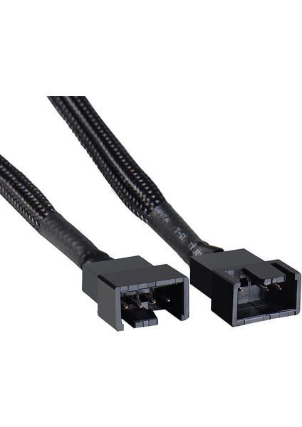 4 Paket Pwm Fan Ayırıcı Kablo Y Ayırıcı Bilgisayar Pc Fan Güç Kablosu 4 Pin 1 Ila 2 Dönüştürücü, Siyah Kollu Örgülü (Yurt Dışından)
