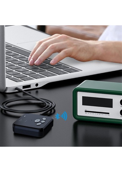 Bluetooth 5.0 Verici Alıcı, Hifi Kablosuz Ses Adaptörü, 2'si 1 Arada Bluetooth Adaptörü, 3,5 mm Bluetooth Ses Adaptörü (Yurt Dışından)