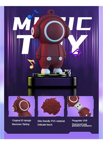 32 GB USB Flash Sürücü Memory Stick Müzisyen Şekilli Usb2.0 Cep Telefonu U Disk - Hediye Gelgit Oynat U Disk Yeşil (Yurt Dışından)
