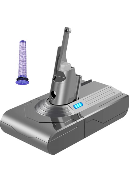 21.6V Pil Adaptörünü Değiştirin + Piller Için Ön Filtre Absolute Hayvan Elektrikli Süpürge Şarj Edilebilir (Yurt Dışından)