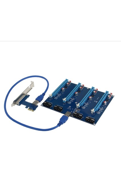 Pcie'den Pcie'ye Adaptör Kartı 1 Sürükle 4pci-E'den Pcie'ye 1x Yuva Genişletme Kartı Bir Dönüş Dört 1 Dönüş 4 Genişletme Kartı (Yurt Dışından)