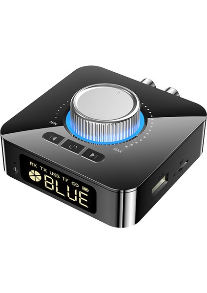 LED Akıllı Dijital Ekran Bluetooth Adaptörü Bluetooth 5.0 Ses Alıcı Verici 2 In1 Aux Ses Adaptörü Dönüştürücü (Yurt Dışından)