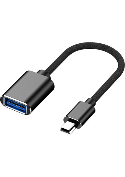 Mini USB 2.0 Dişi Otg Adaptör Kablosu, U Disk Kolu Için Uygun Düz Beyaz Araba Mp3 (Yurt Dışından)