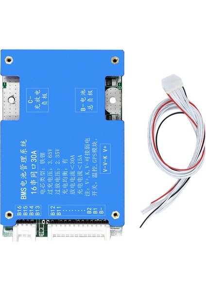 16S 48V 30A Lifepo4 Lityum Pil Koruma Kurulu, Elektrikli Motosiklet Için Denge Pcb Kurulu ile Güç Pil ile (Yurt Dışından)