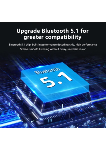 USB Bluetooth 5.1 Adaptörü Kablosuz USB Bluetooth Alıcısı USB Ses Verici Araç Bluetooth Adaptörü (Yurt Dışından)