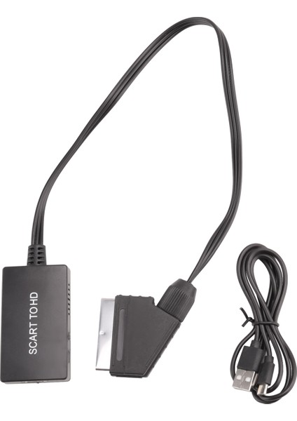 Scart - Kablo Hd Adaptörü ile Dönüştürücü 720P 1080P Video Ses Dönüştürücü Tv Monitörü Projektör Için Adapte (Yurt Dışından)
