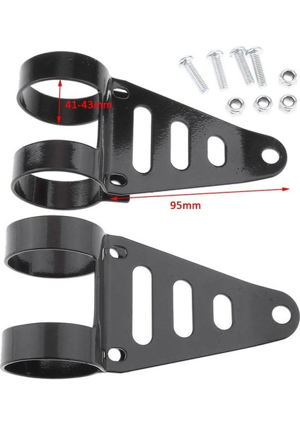 Evrensel 41-43MM Motosiklet Far Braketleri Başkanı Işık Lambası Tutucu (Yurt Dışından)