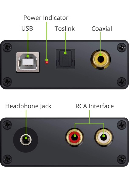 Usb'den Spdıf Koaksiyel Rca ve 3.5mm Kulaklık Jakı Dönüştürücü USB Dac Optik Ses Adaptörü Windows Için USB Dac Pcm (Yurt Dışından)