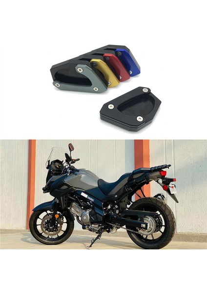 Motosiklet Kickstand Ayak Yan Standı Uzatma Pedi Destek Plakası V-Strom 650 DL650 2004-2020 Kırmızı (Yurt Dışından) fiyatları