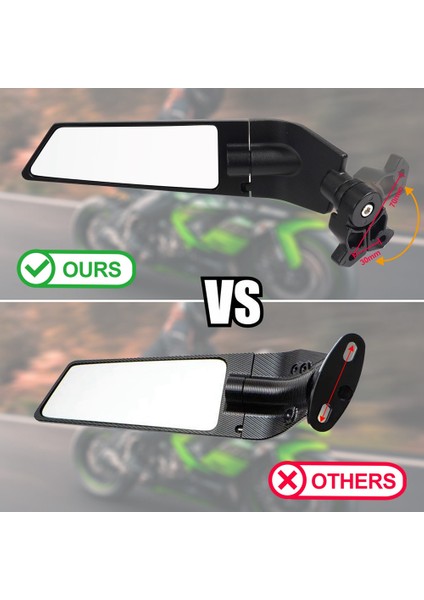 Evrensel Rüzgar Deflektör Aynaları Için Motosiklet Aksesuarları Spoiler Beyaz Cam (Yurt Dışından) fırsatları