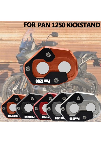 Pan America 1250 2021 Siyah Için Kickstand Uzatma Plakası Ayak Tarafı (Yurt Dışından)