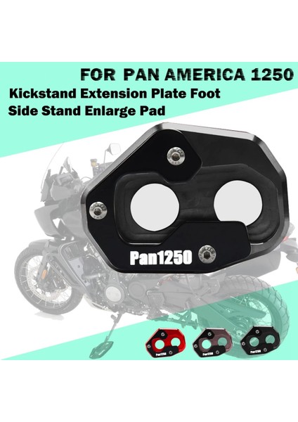 Pan America 1250 2021 Siyah Için Kickstand Uzatma Plakası Ayak Tarafı (Yurt Dışından)