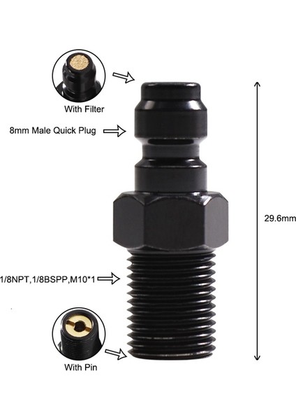 Pcp Pnömatik Hızlı Bağlayıcı, 1/8npt Erkek (Yurt Dışından) indirimleri