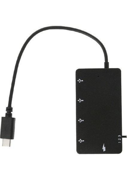 1 Takım Mikro USB Otg 4 Bağlantı Noktalı Hub Güç Şarj Adaptörü Kablosu (Yurt Dışından)
