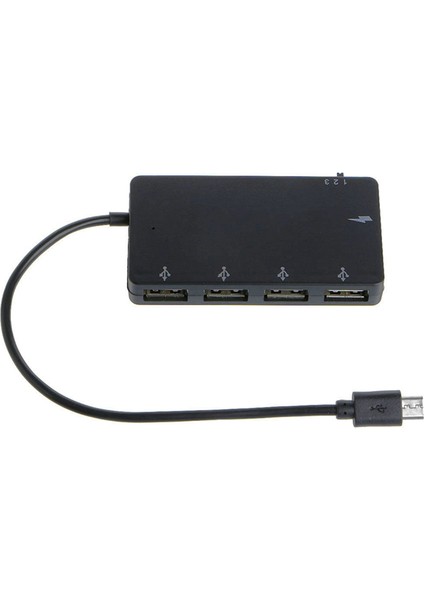 1 Takım Mikro USB Otg 4 Bağlantı Noktalı Hub Güç Şarj Adaptörü Kablosu (Yurt Dışından)