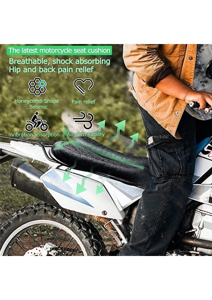 3D Petek Şok Emici Nefes Alabilen Kapaklı Motosiklet Jel Pedi (Yurt Dışından) fırsatları