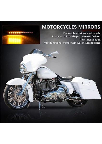 Softail Için Motosiklet Dikiz Yan Aynası, Gümüş (Yurt Dışından) fırsatları