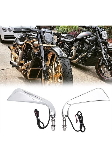 Softail Için Motosiklet Dikiz Yan Aynası, Gümüş (Yurt Dışından) indirimleri