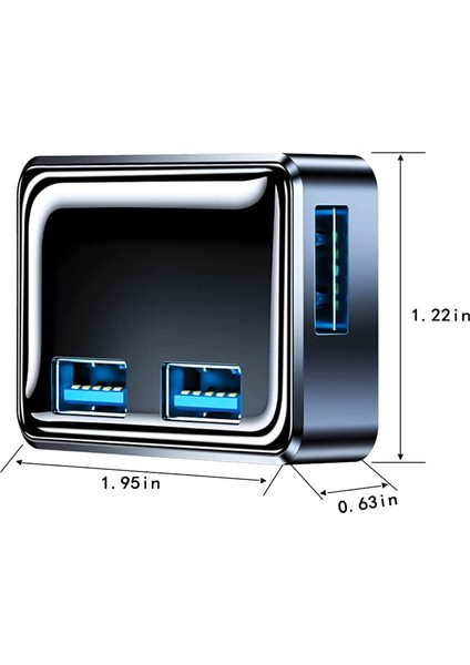 Oyun Müziklerini Aktarmak Için 3'ü 1 Arada USB Hub Model Y Model 3 (Yurt Dışından)