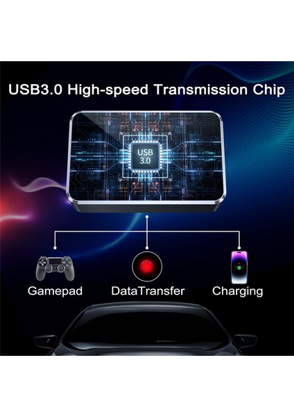 Oyun Müziklerini Aktarmak Için 3'ü 1 Arada USB Hub Model Y Model 3 (Yurt Dışından)