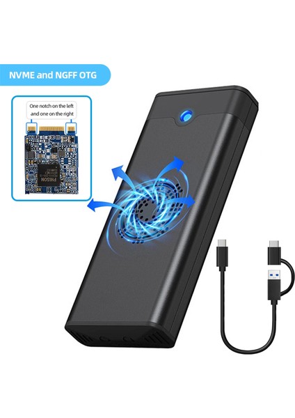 M.2 Nvme Ngff Çift Protokollü Harici SSD Muhafaza Adaptörü-B (Yurt Dışından)