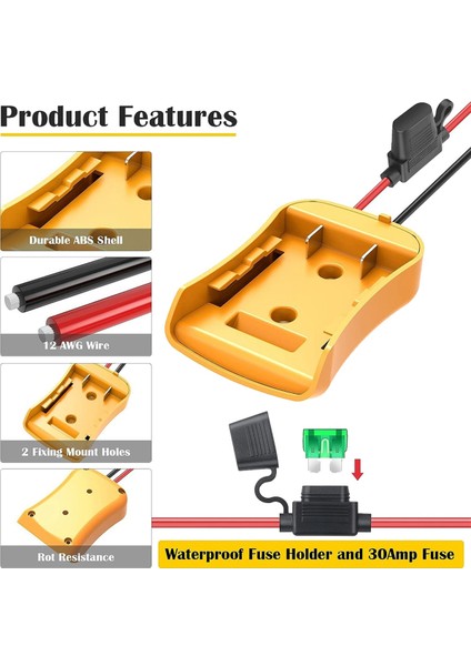 20V Li-Ion Pil Yuvası Tutucu Gücü Için Pil Adaptörü (Yurt Dışından) fiyatları