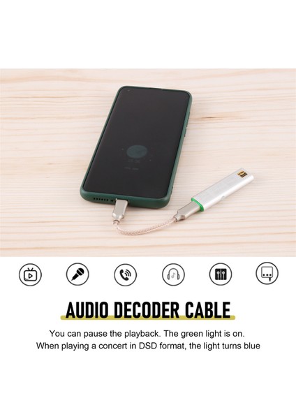 Ios WIN10 Pc Için Android Kulaklık Dac USB Için Tip C - 3,5 mm DSD256 (Yurt Dışından)