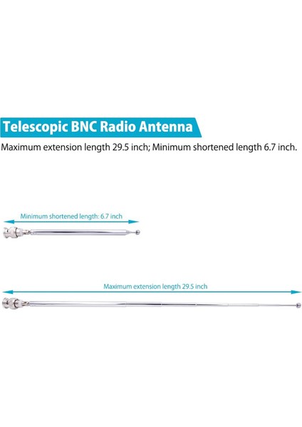 (2 Paket) Bnc Radyo Anteni, Bnc Erkek Fiş Jakı Paslanmaz Çelik (Yurt Dışından)