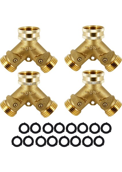 Musluk Hortumu Y Ayırıcı Için 4 Adet Bahçe Hortumu Ayırıcı 3 Yollu Konnektör (Yurt Dışından)
