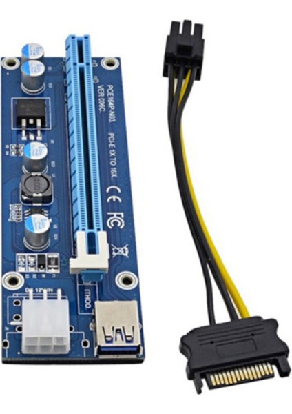 Pcıe 1x - 16X Grafik Kartı 6pin Tek Güç Kaynağı Adaptör Kablosu (Yurt Dışından)