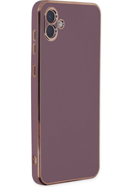 Samsung Galaxy A04 Kılıf Volet Silikon - Mor 300099